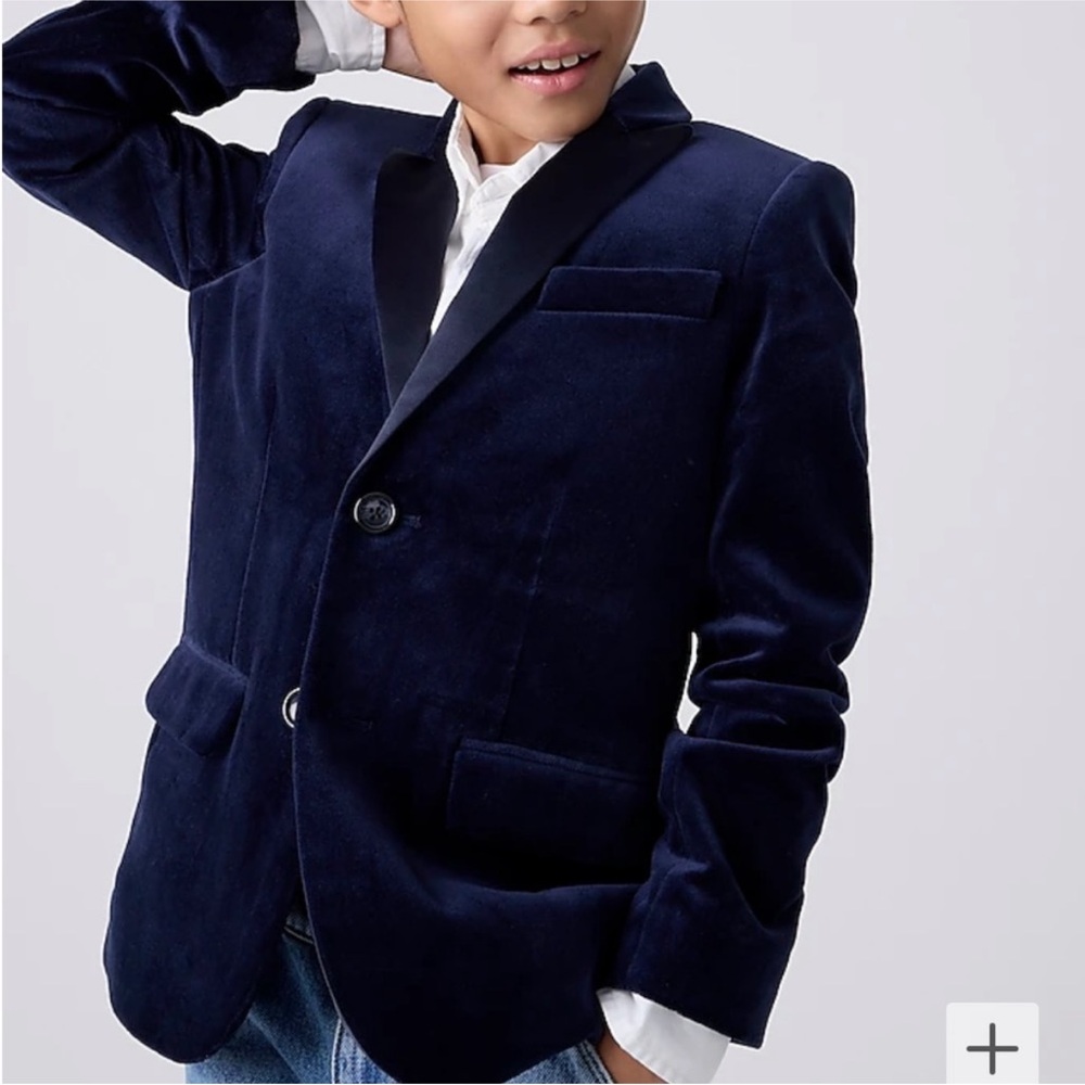 J.Crew/crewcuts boys Size 10 Ludlow Midnight velvet jacket